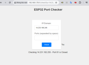 Gộp 2 code Duck DDNS và check port trên ESP32