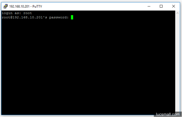 login root with password